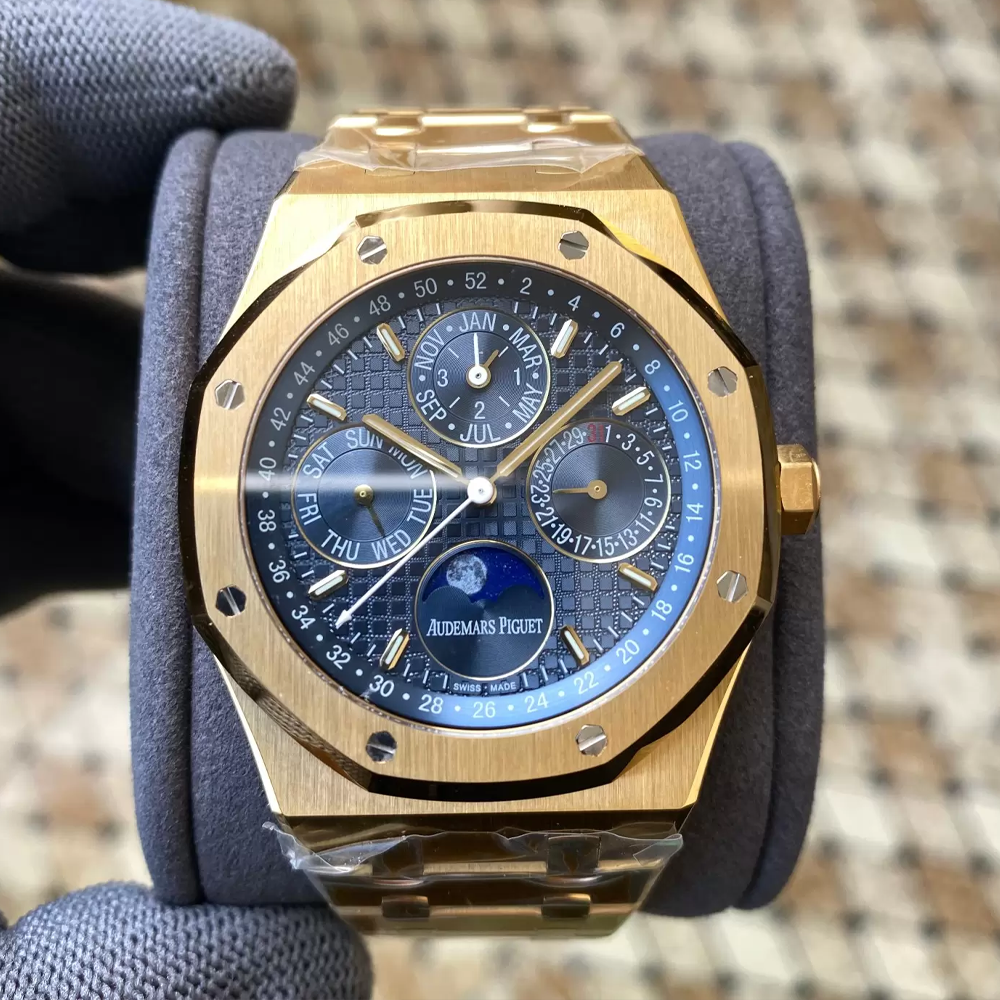 APS공장 오데마피게 로얄오크 퍼페츄얼 캘린더 청판 다이얼 YG 금통 41mm 26574