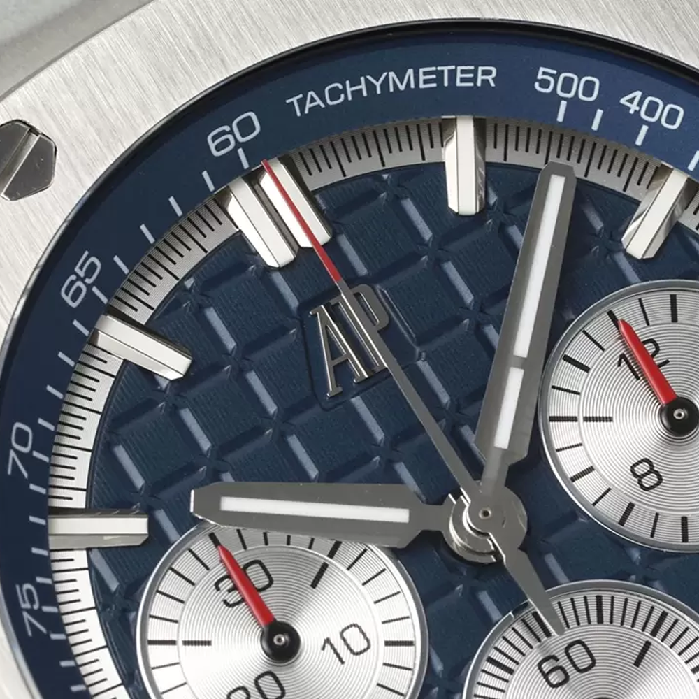 APF공장 오데마피게 로얄오크 오프쇼어 크로노그래프 블루 다이얼 SS 블루 러버 밴드 44mm 26420