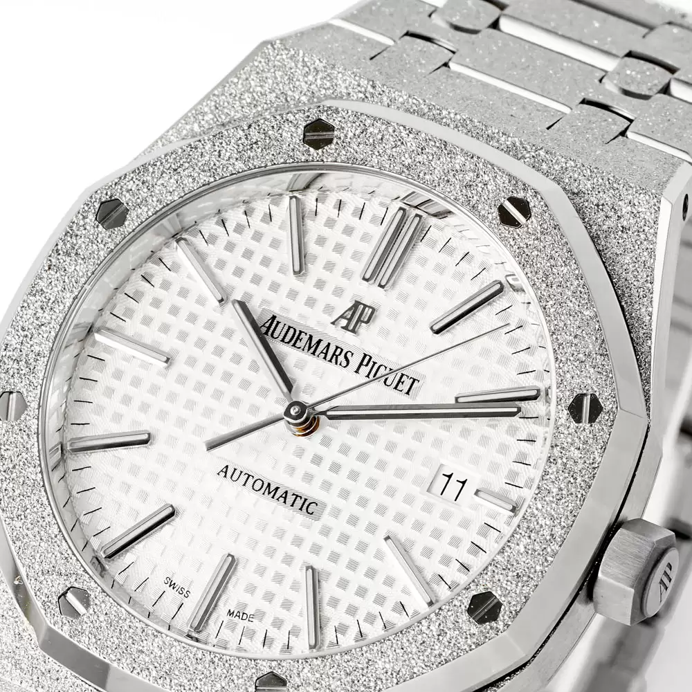 APS공장 오데마피게 로얄오크 프로스트 화이트 다이얼 SS 브레이슬릿 41mm V3 15410