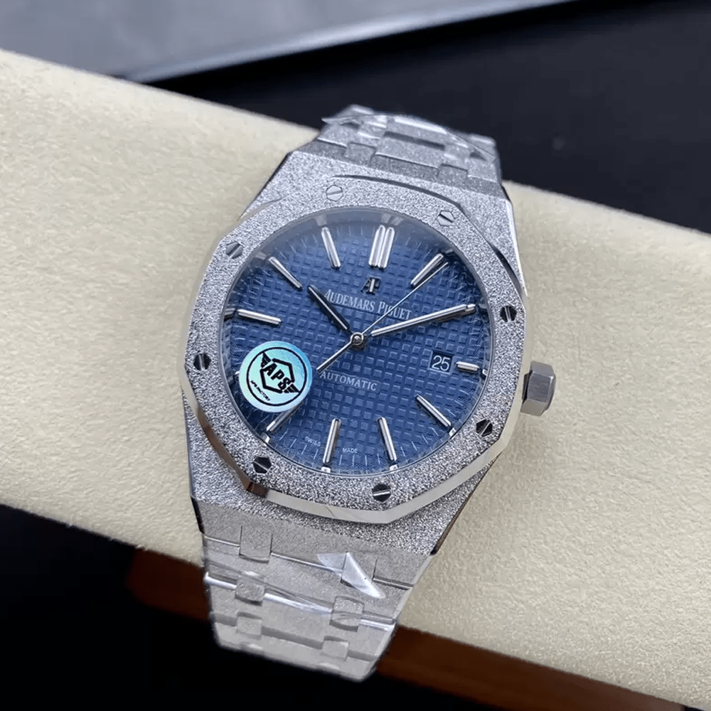 오데마피게 로얄오크 프로스트 청판 다이얼 SS 브레이슬릿 41mm V3 15410