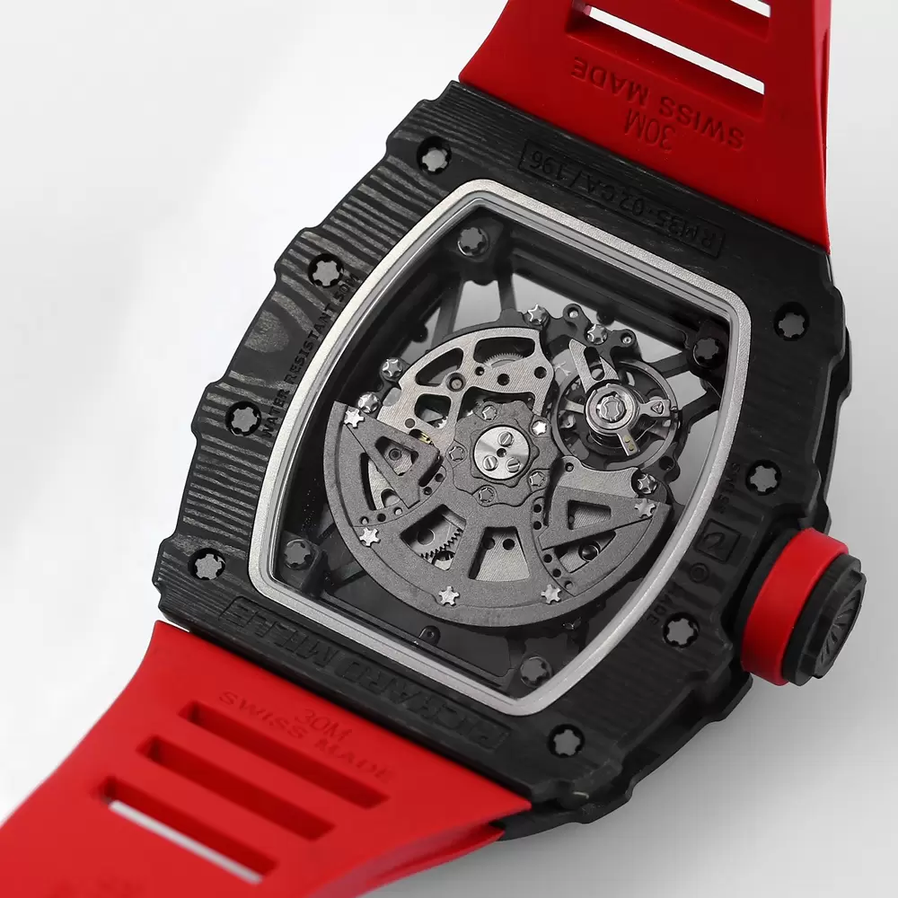 BBR공장 리차드밀 라파엘 나달 블랙 카본 스켈레톤 다이얼 레드 러버 스트랩 RM35-02