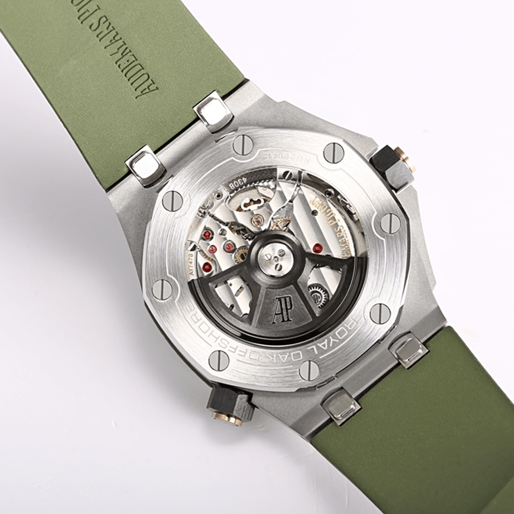 IP공장 오데마피게 로얄오크 오프쇼어 다이버 그린 다이얼 그린 러버 스트랩 42mm 15720ST