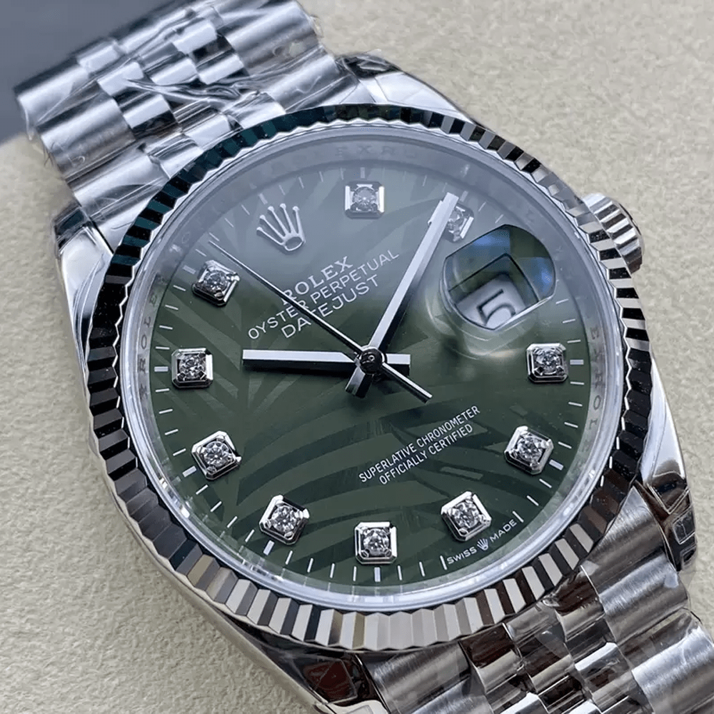 VS공장 롤렉스 데이저스트  그린 리프 다이얼 10P다이아 SS 쥬빌레 36mm 126234