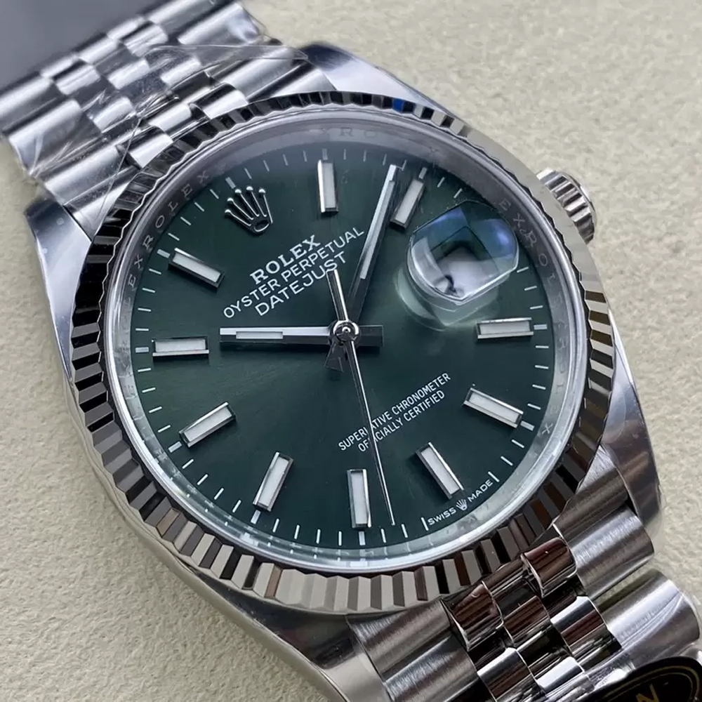 롤렉스 데이저스트 녹판 다이얼 바인덱스 SS 쥬빌레 36mm 126234