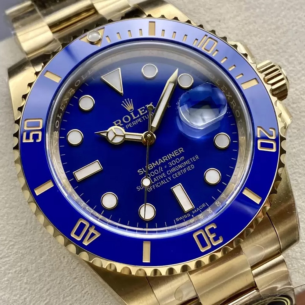 클린공장 롤렉스 서브마리너 청판 YG 금통 40mm 116618LB