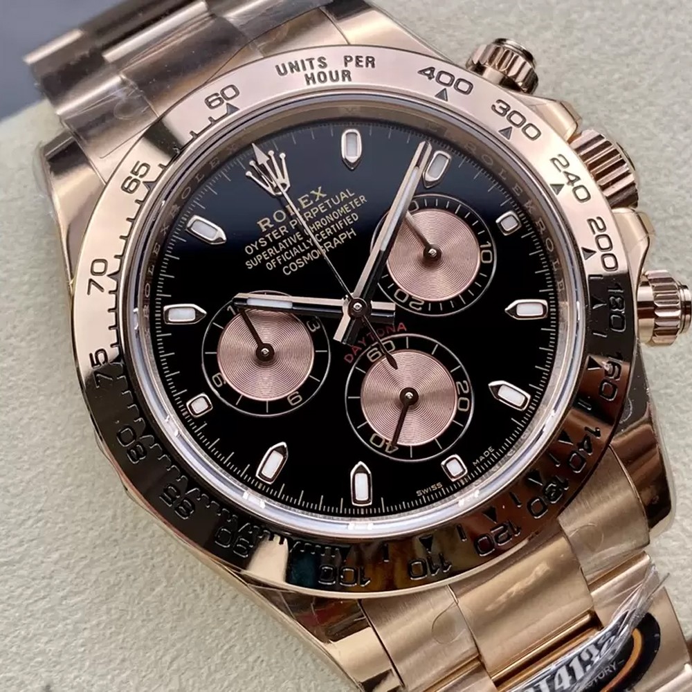 BT공장 롤렉스 데이토나 크로노그래프 검판 다이얼 바인덱스 로즈골드 금통 40mm 116505