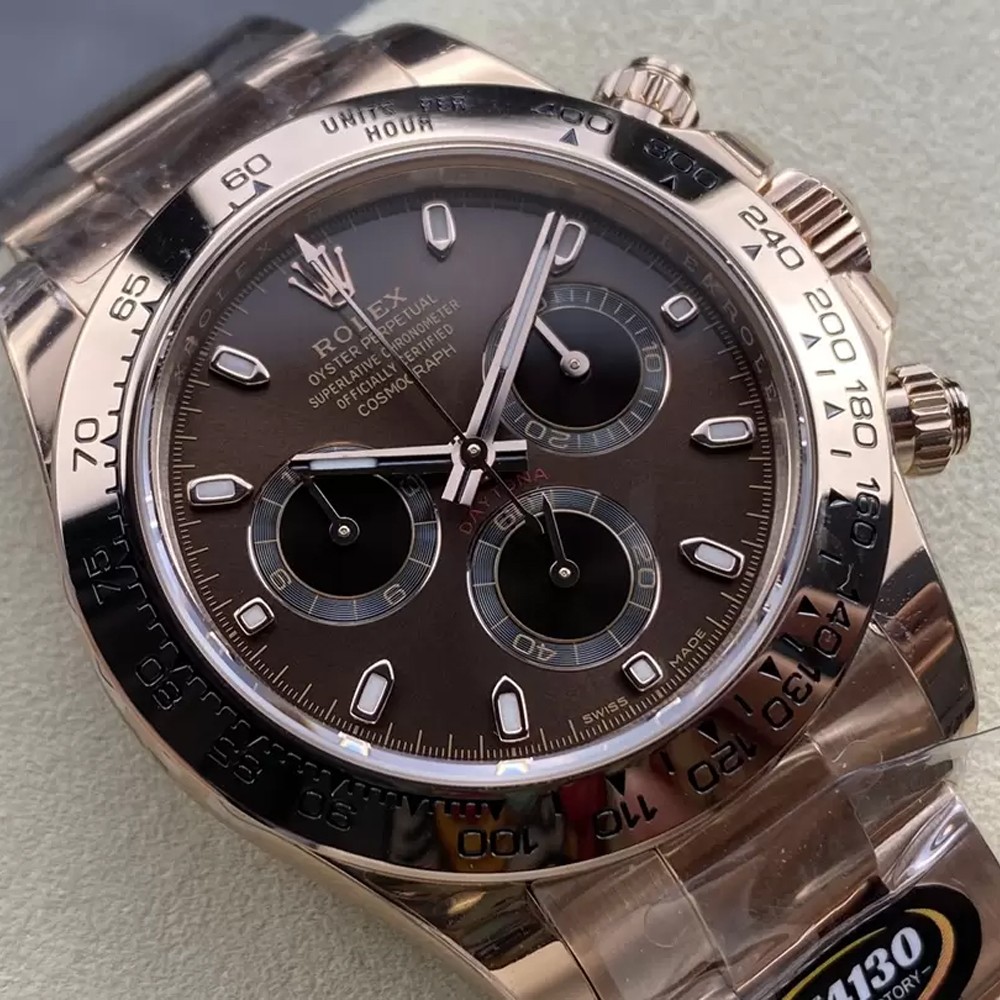 BT공장 롤렉스 데이토나 크로노그래프 초코 다이얼 바인덱스 로즈골드 금통 40mm 116505