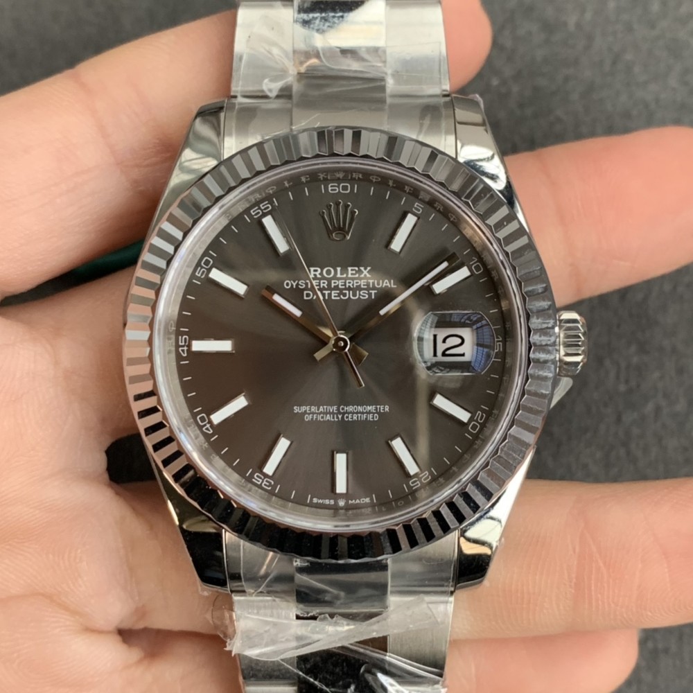 VS공장 롤렉스 데이저스트 그레이 다이얼 바인덱스 SS 오이스터 41mm 126334