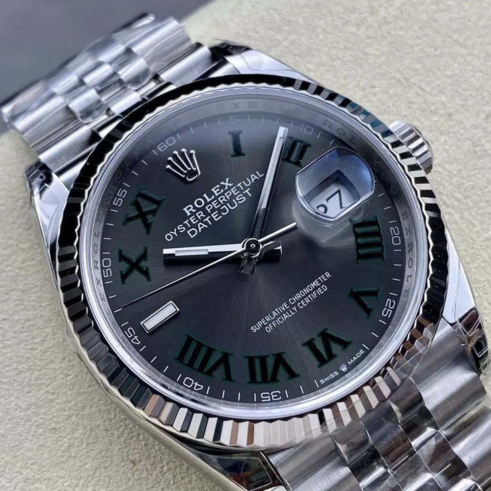 VS공장 롤렉스 데이저스트 그레이 윔블던 로만 다이얼 SS 쥬빌레 36mm 126234
