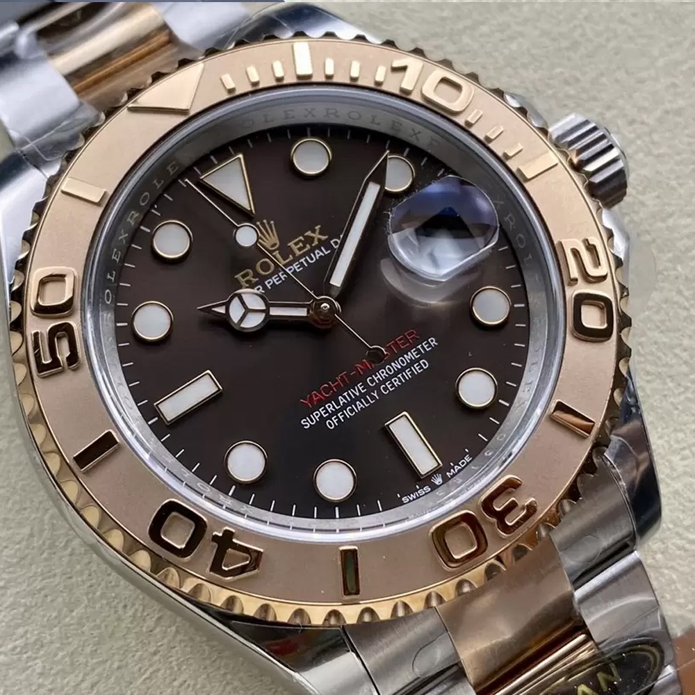 클린공장 롤렉스 요트마스터 브라운 다이얼 로즈골드 콤비 40mm 126621