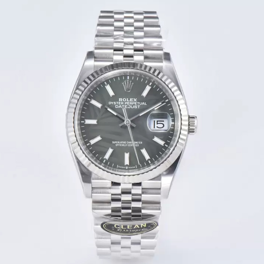 롤렉스 데이저스트 그린 리프 다이얼 바인덱스 SS 쥬빌레 36mm 126234