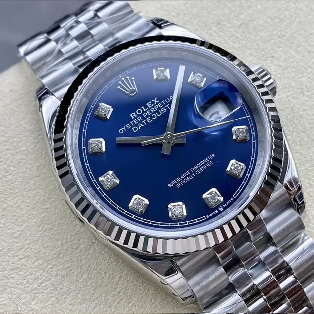 클린공장 롤렉스 데이저스트 청판 다이얼 10P다이아 SS 쥬빌레 36mm 126234