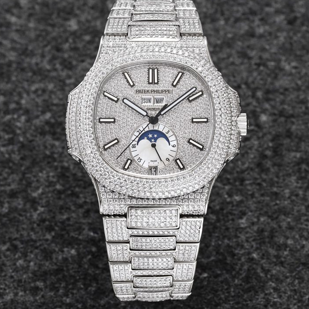 파텍필립 노틸러스 컴플리케이트 풀다이아 세팅 40.5mm 5726