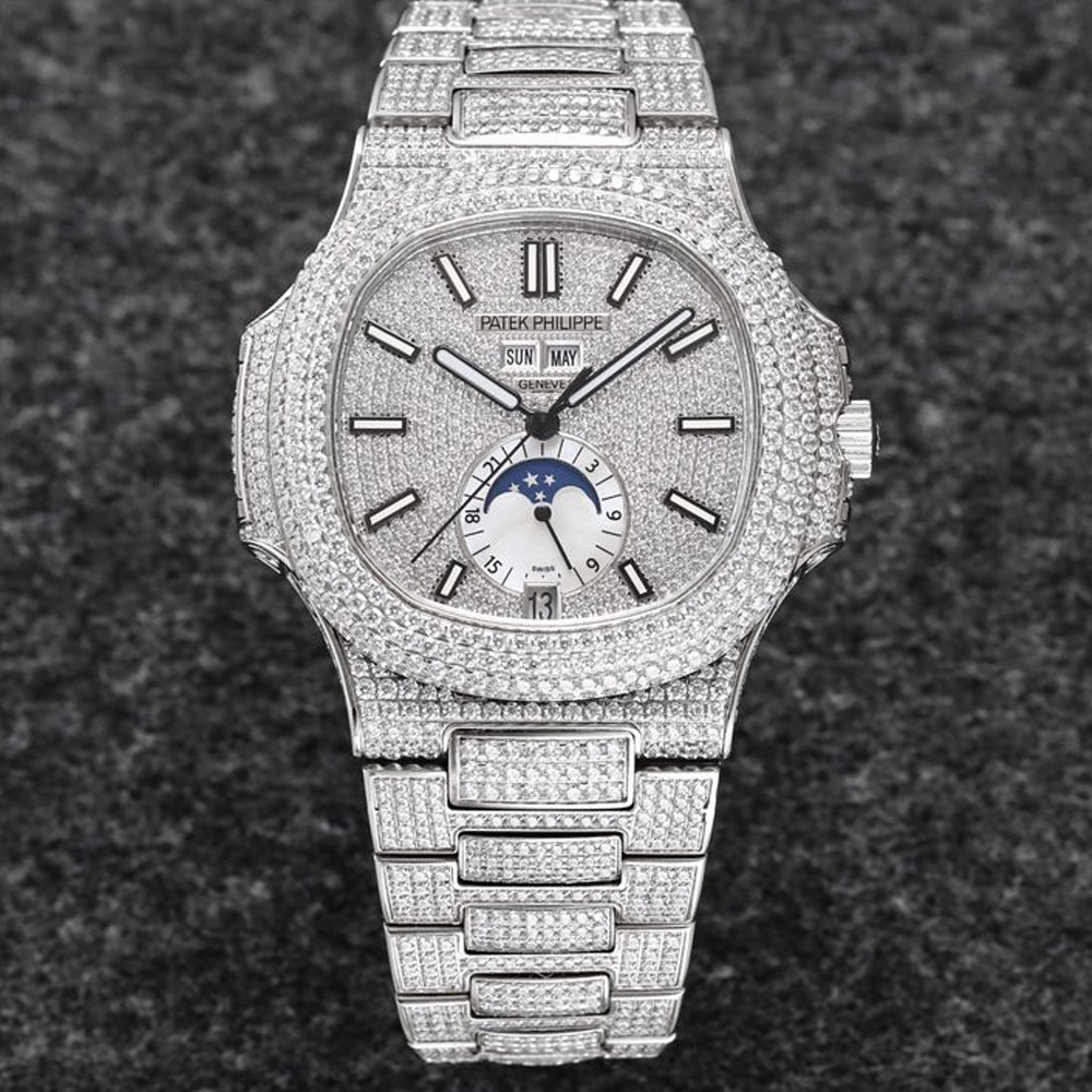 파텍필립 노틸러스 컴플리케이트 풀다이아 세팅 40.5mm 5726