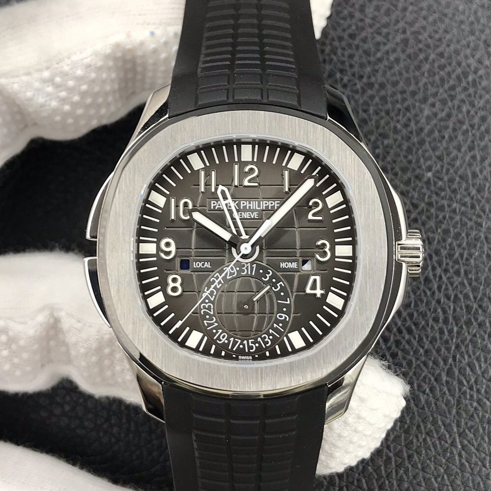 파텍필립 아쿠아넛 트래블타임 그레이 다이얼 SS 41mm 5164