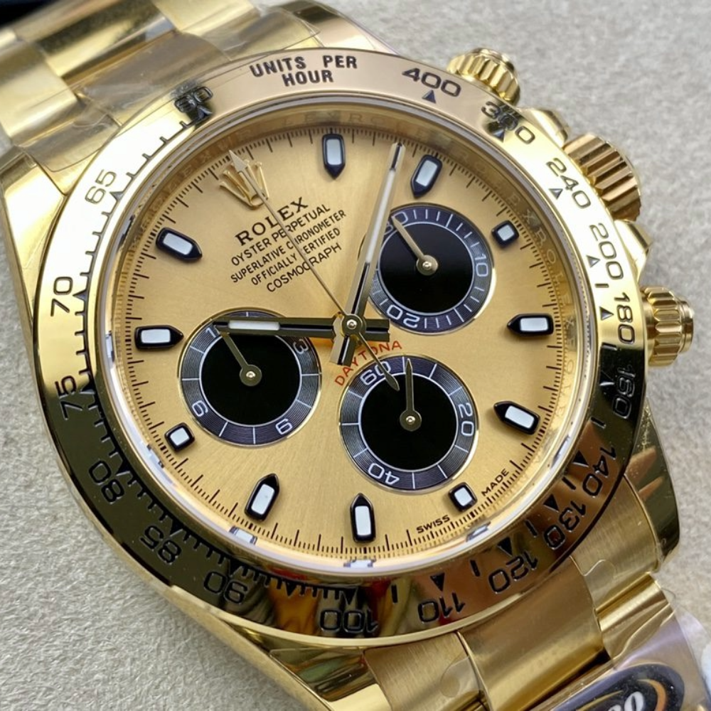 BT공장 롤렉스 데이토나 크로노그래프 옐로우골드 다이얼 바인덱스 YG 금통 40mm 116508