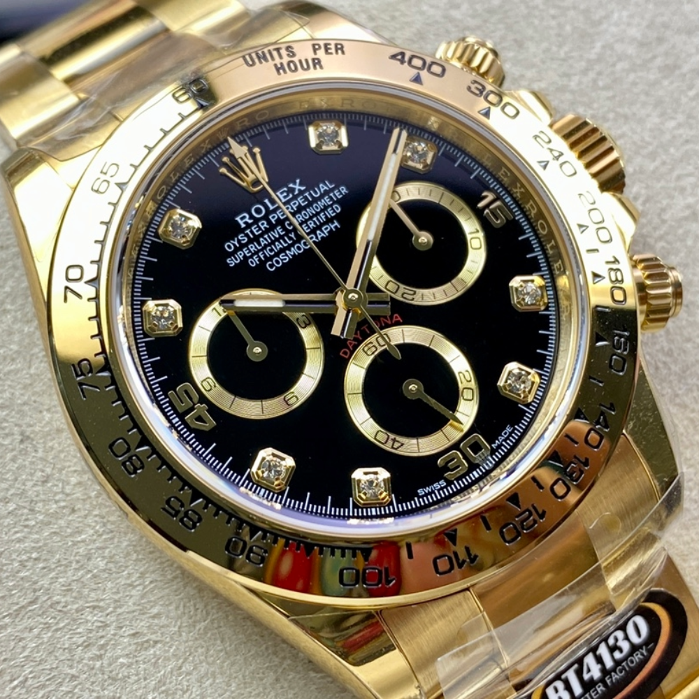 BT공장 롤렉스 데이토나 크로노그래프 검판 다이얼 8P다이아 YG 금통 40mm 116508