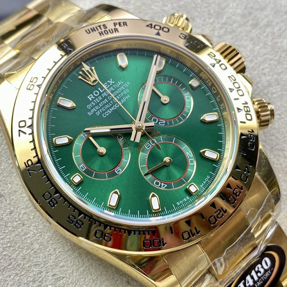 BT공장 롤렉스 데이토나 크로노그래프 헐크 옐로우골드 다이얼 바인덱스 YG 금통 40mm 116508