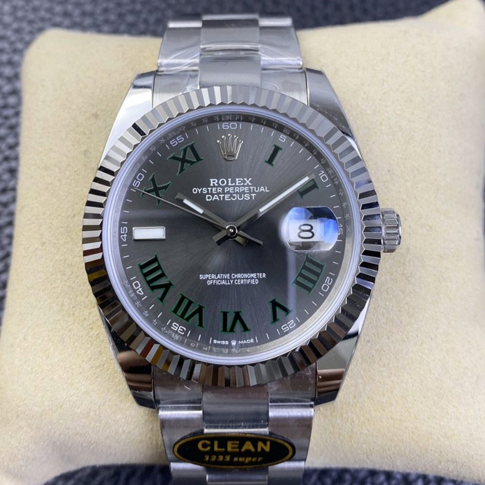 클린공장 롤렉스 데이저스트 그레이 윔블던 로만 다이얼 SS 오이스터 41mm 126334