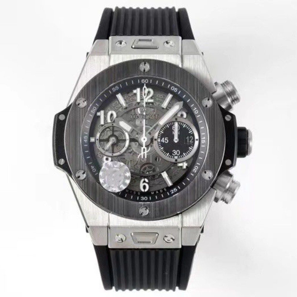 BBF공장 위블로 빅뱅 유니코 티타늄 블랙 러버 스트랩 44mm 421.NM.1170.RX