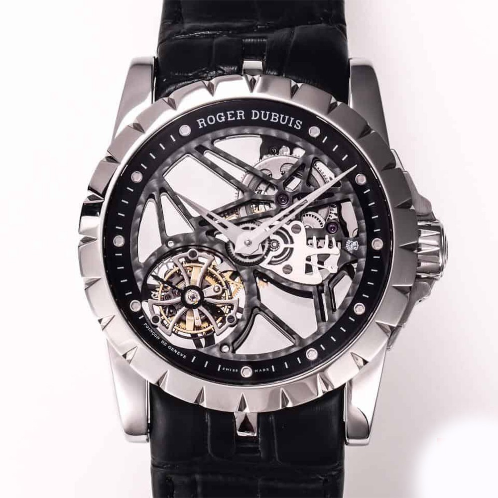 JB공장 로저드뷔 엑스칼리버 투르비옹 스켈레톤 다이얼 티타늄 V4버전 45mm RDDBEX0260