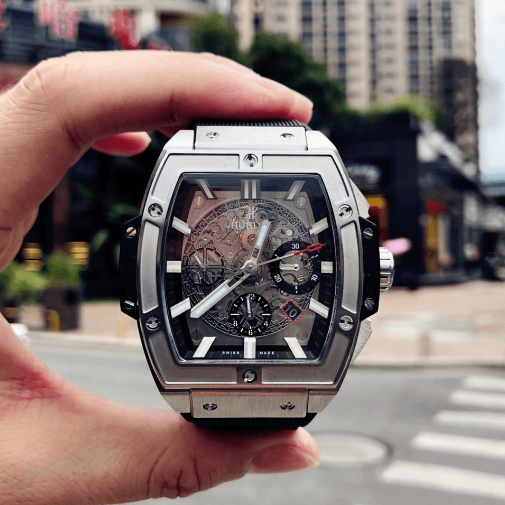 HB공장 위블로 스피릿 오브 빅뱅 소울 크로노그래프 러버 스트랩 45mm 601.NX.0173.LR