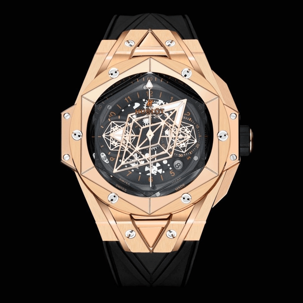 HB공장 위블로 빅뱅 상 블루 II 금통 티타늄 러버 스트랩 45mm 418.OX.1108.RX.MXM19