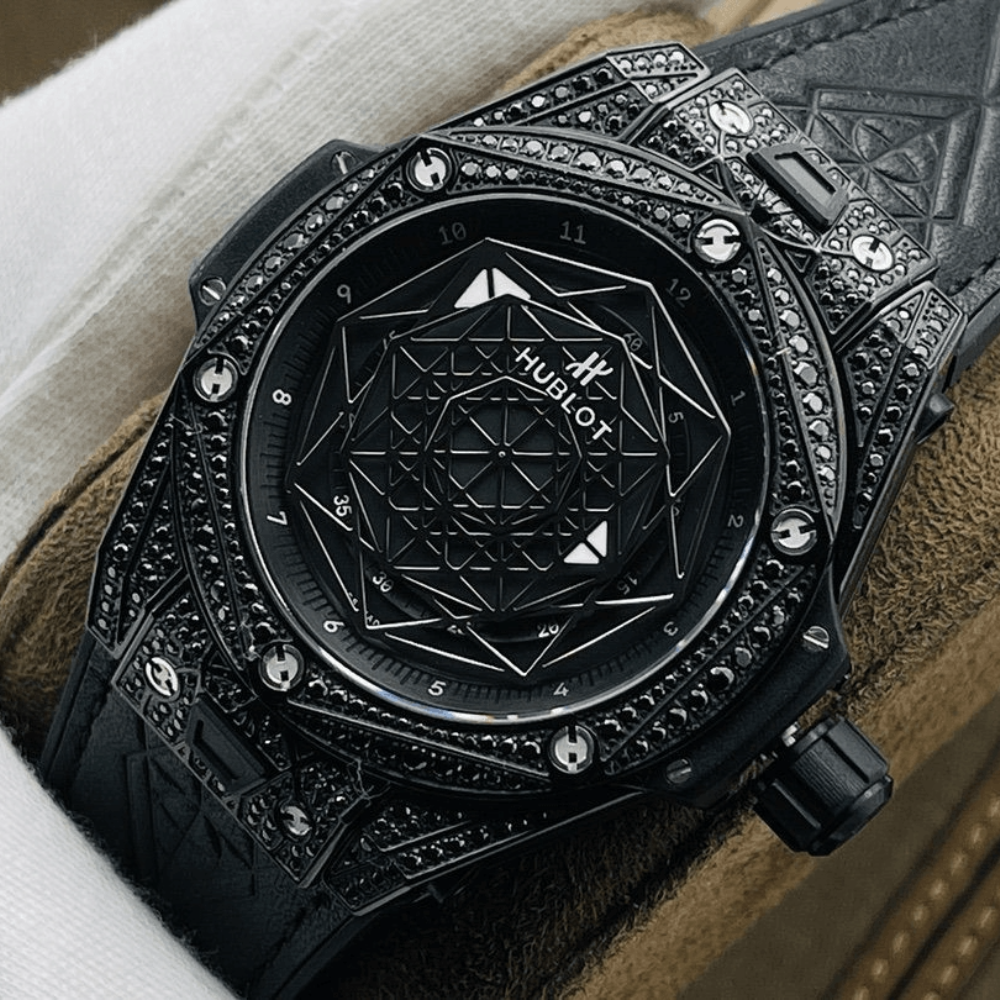 HB공장 위블로 빅뱅 상 블루 올블랙 풀다이아 가죽 스트랩 45mm 415.CX.1114.VR.MXM17