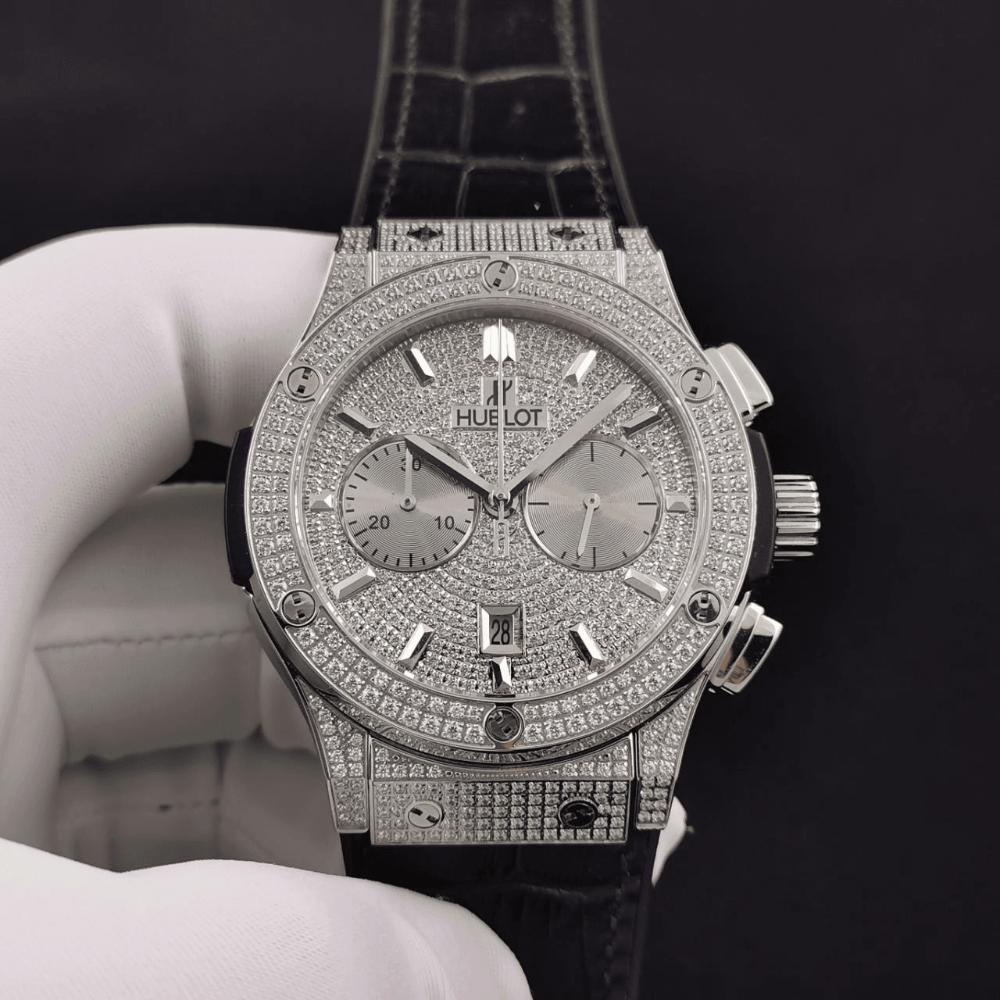 HB공장 위블로 클래식 퓨전 크로노그래프 티타늄 풀다이아 가죽 스트랩 45mm 521.NX.1170.LR.1704