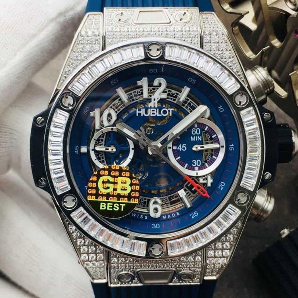 GB공장 위블로 빅뱅 유니코 티타늄 블루 풀다이아 45mm 441.OX.1180.RX.1704