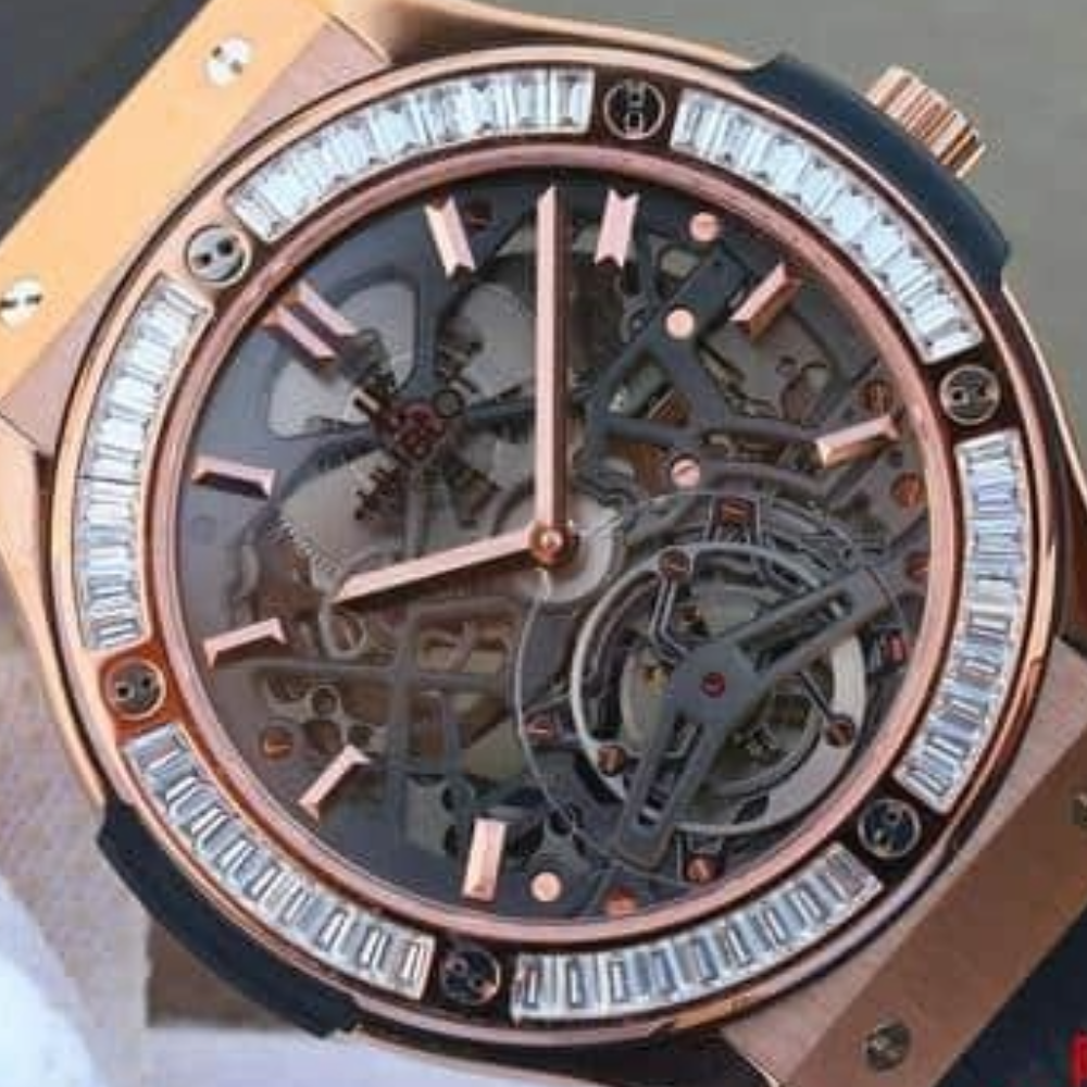 TF공장 위블로 클래식 퓨전 투르비옹 로즈골드 다이아베젤 42mm 505.OX.0180.LR.0904