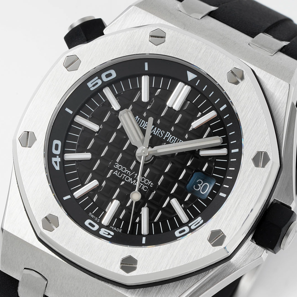 APS공장 오데마피게 로얄오크 오프쇼어 다이버 블랙 다이얼 블랙 러버 스트랩 V2 42mm 15710