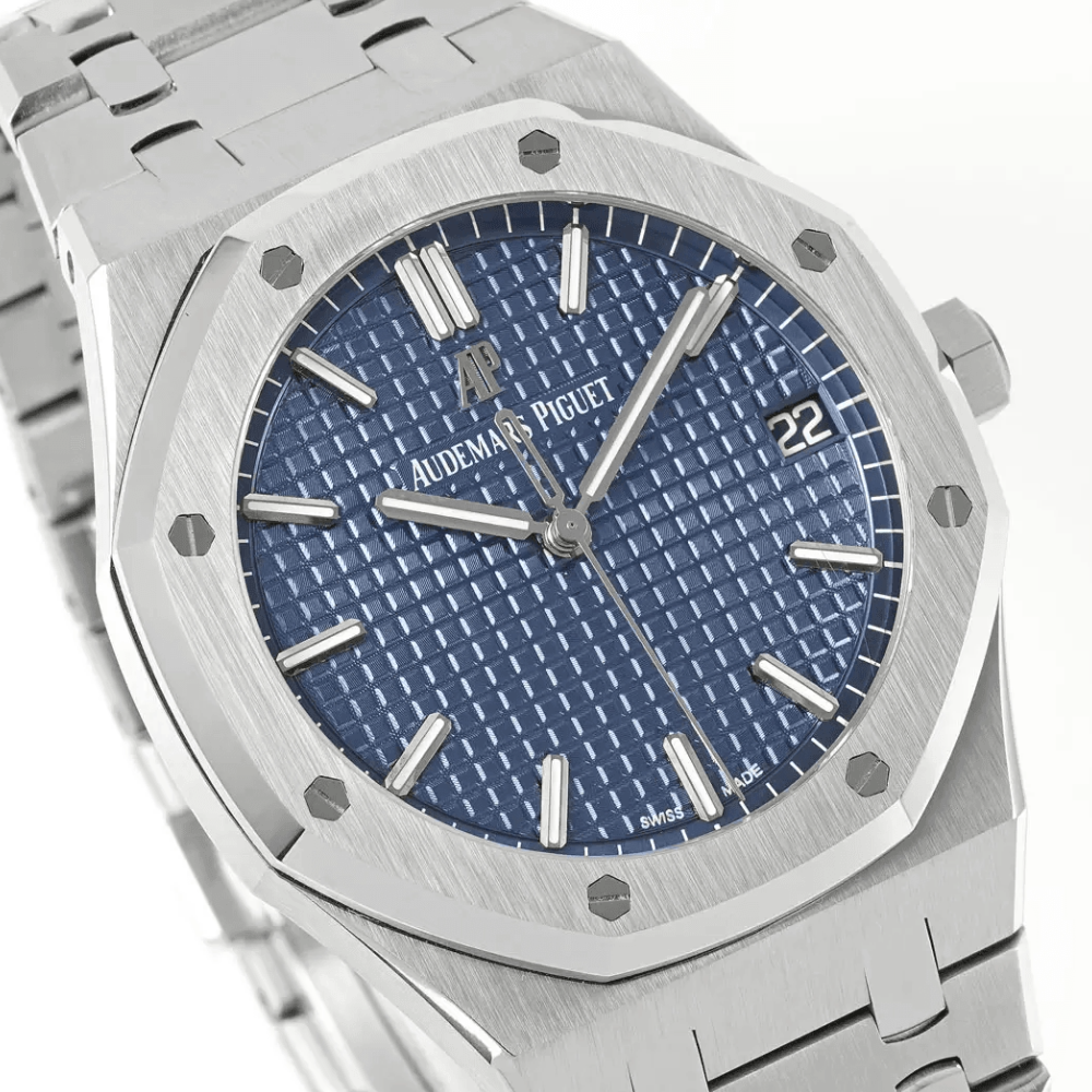 APS공장 오데마피게 로얄오크 블루 텍스처 다이얼 SS 브레이슬릿 V3 41mm 15500