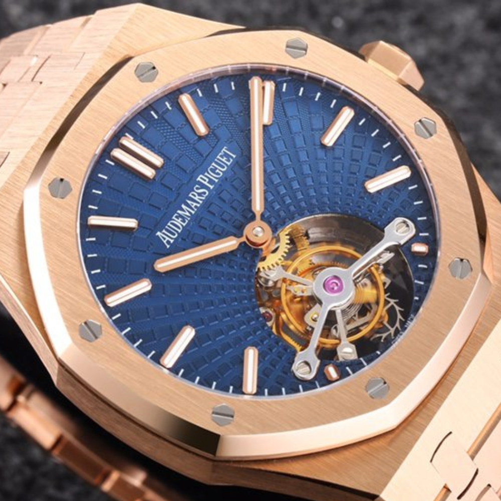 R8공장 오데마피게 로얄오크 투르비옹 엑스트라씬 블루 다이얼 로즈골드 금통 V3 41mm 26522OR