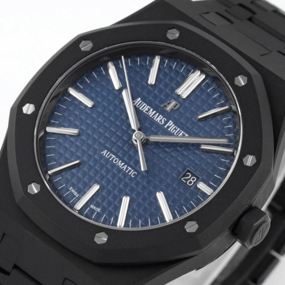 ZF공장 오데마피게 로얄오크 블루 텍스처 다이얼 DLC 브레이슬릿 41mm 15400ST