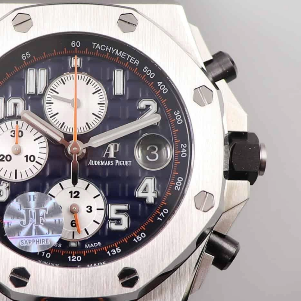 JF공장 오데마피게 로얄오크 오프쇼어 블루 테마 에디션 스틸 블랙 가죽 스트랩 V2 42mm 26470ST