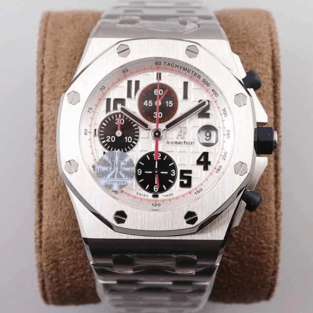 오데마피게 로얄오크 오프쇼어 울티멧 에디션 화이트 다이얼 스틸 SS 브레이슬릿 V2 42mm 26170ST