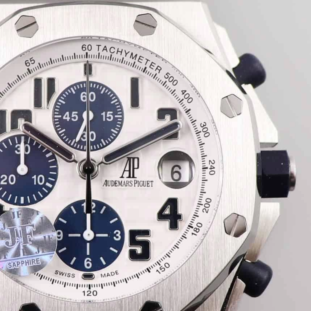 JF공장 오데마피게 로얄오크 오프쇼어 화이트/블루 다이얼 스틸 SS 브레이슬릿 V2 42mm 26170ST