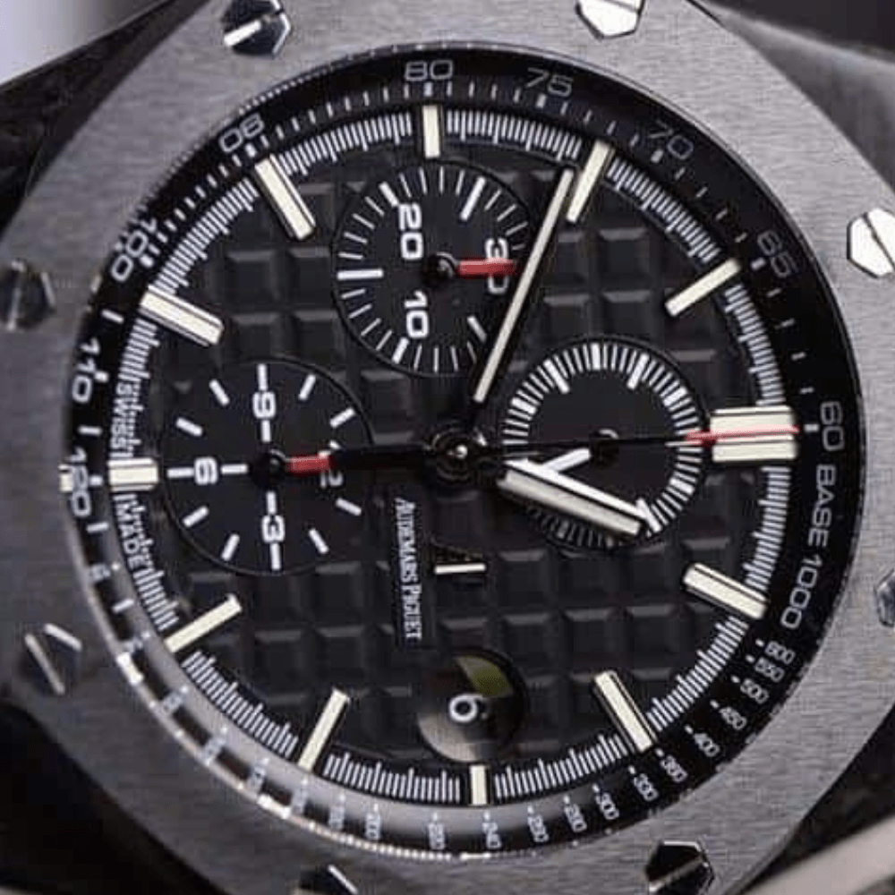 JF공장 오데마피게 로얄오크 오프쇼어 블랙 다이얼 카본 블랙 러버스트랩 44mm 26400AU