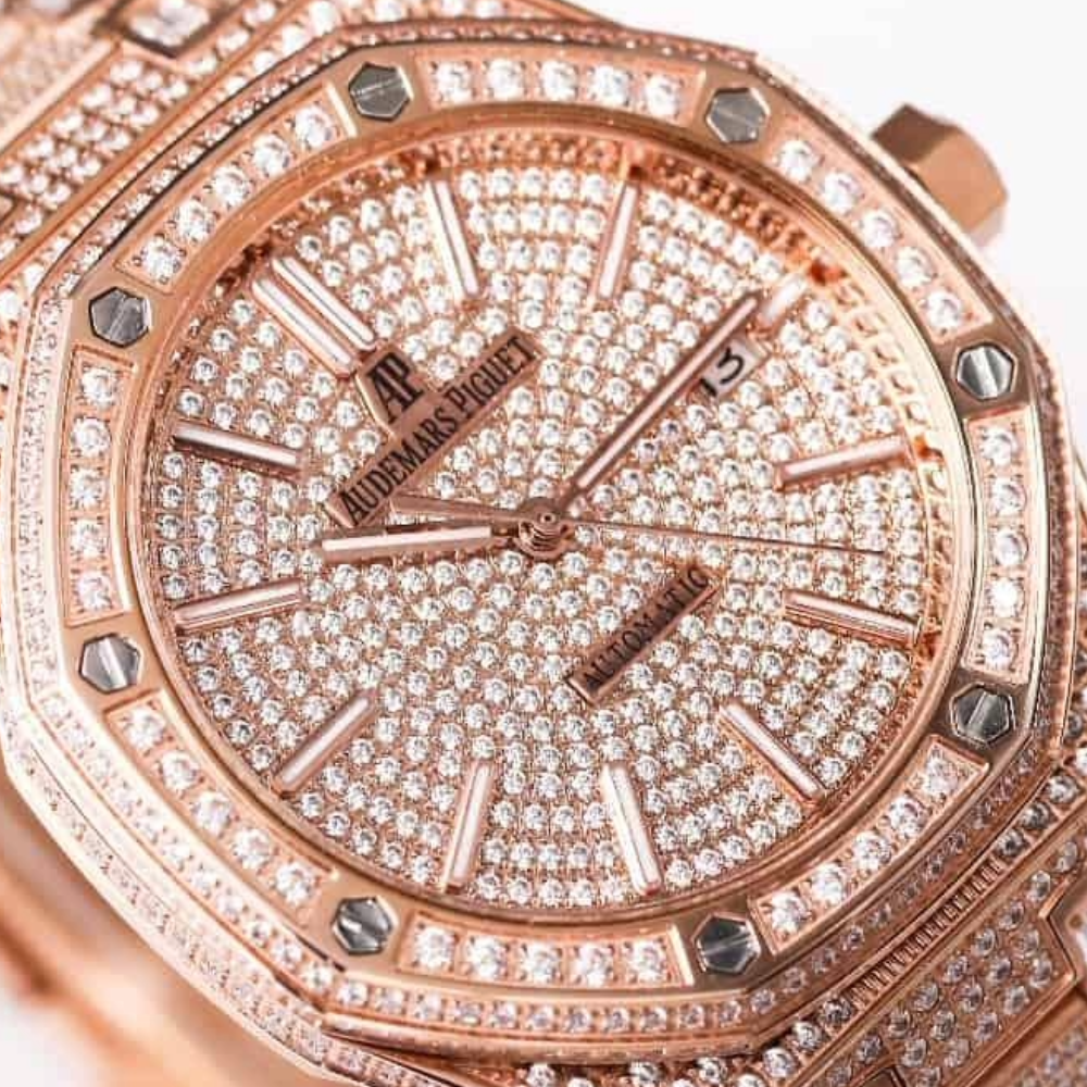 TZ공장 오데마피게 로얄오크 TRF RG 로즈골드 풀다이아세팅 41mm 15452OR