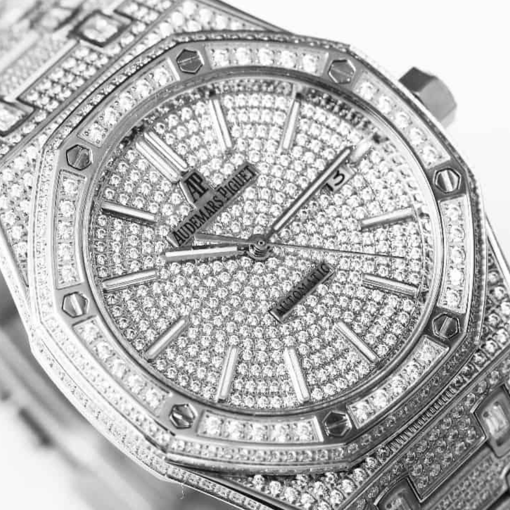 TZ공장 오데마피게 로얄오크 TRF RG 화이트골드 풀다이아세팅 41mm 15452BC