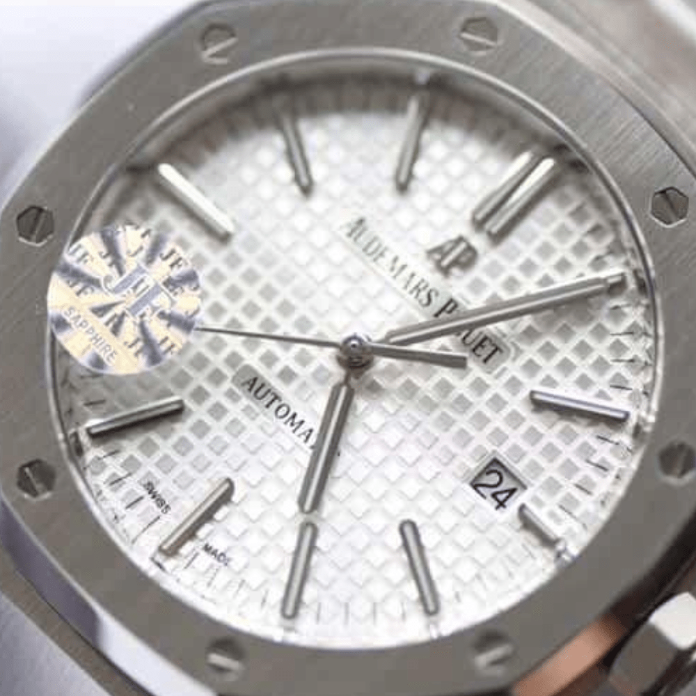 JF공장 오데마피게 로얄오크 화이트 다이얼 스틸 SS 브레이슬릿 V5 41mm 15400ST