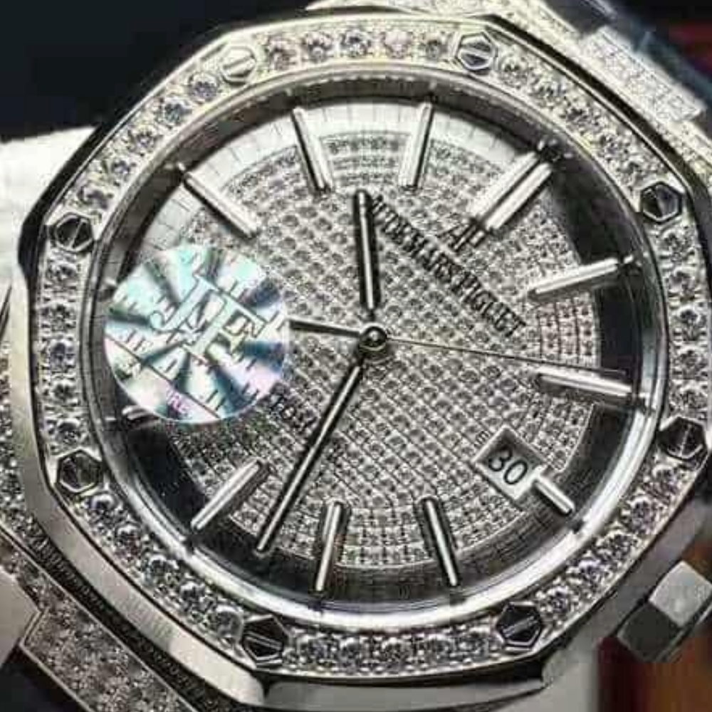 JF공장 오데마피게 로얄오크 풀다이아 블루 가죽 스트랩 41mm 15452