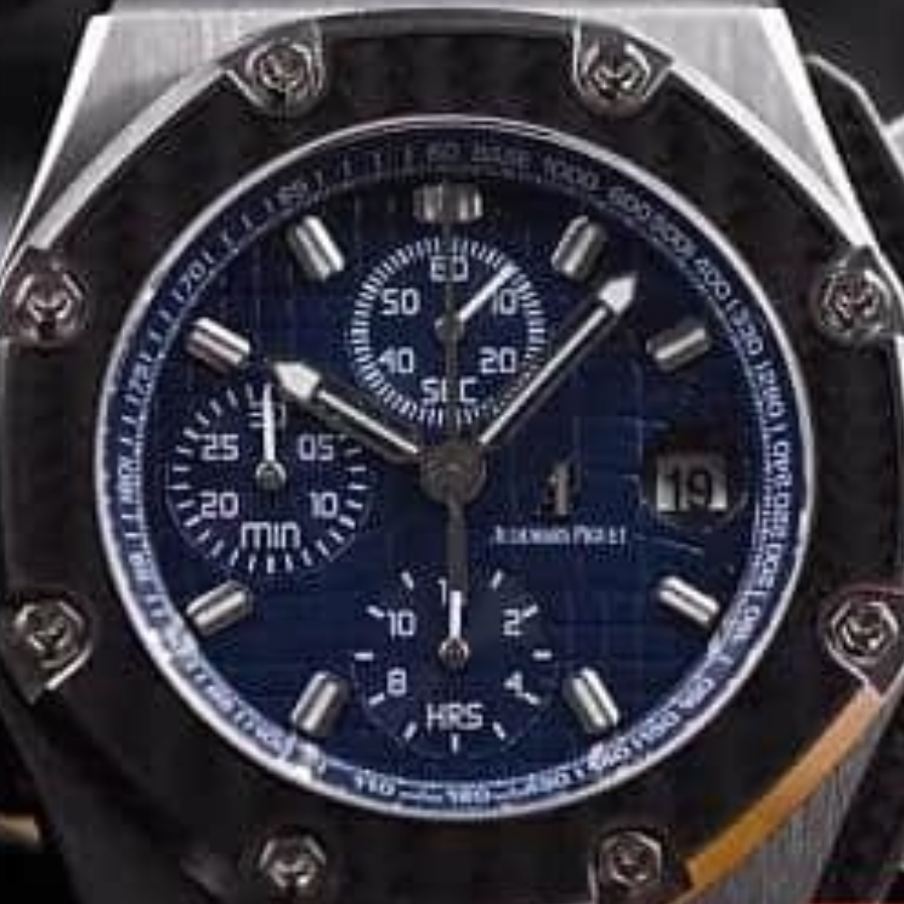 JF공장 오데마피게 로얄오크 오프쇼어 블루 다이얼 사파이어 스틸 몬토야 한정판 가죽 스트랩 44mm 26030