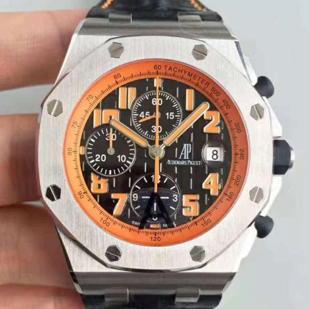 JF공장 오데마피게 로얄오크 오프쇼어 볼케이노 스틸 가죽 스트랩 42mm 26170ST