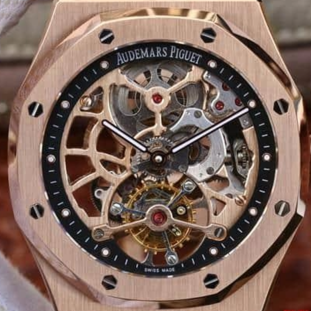 APF공장 오데마피게 로얄오크 Extra-Plate 스켈레톤 투르비옹 로즈골드 금통 V2 41mm 26518
