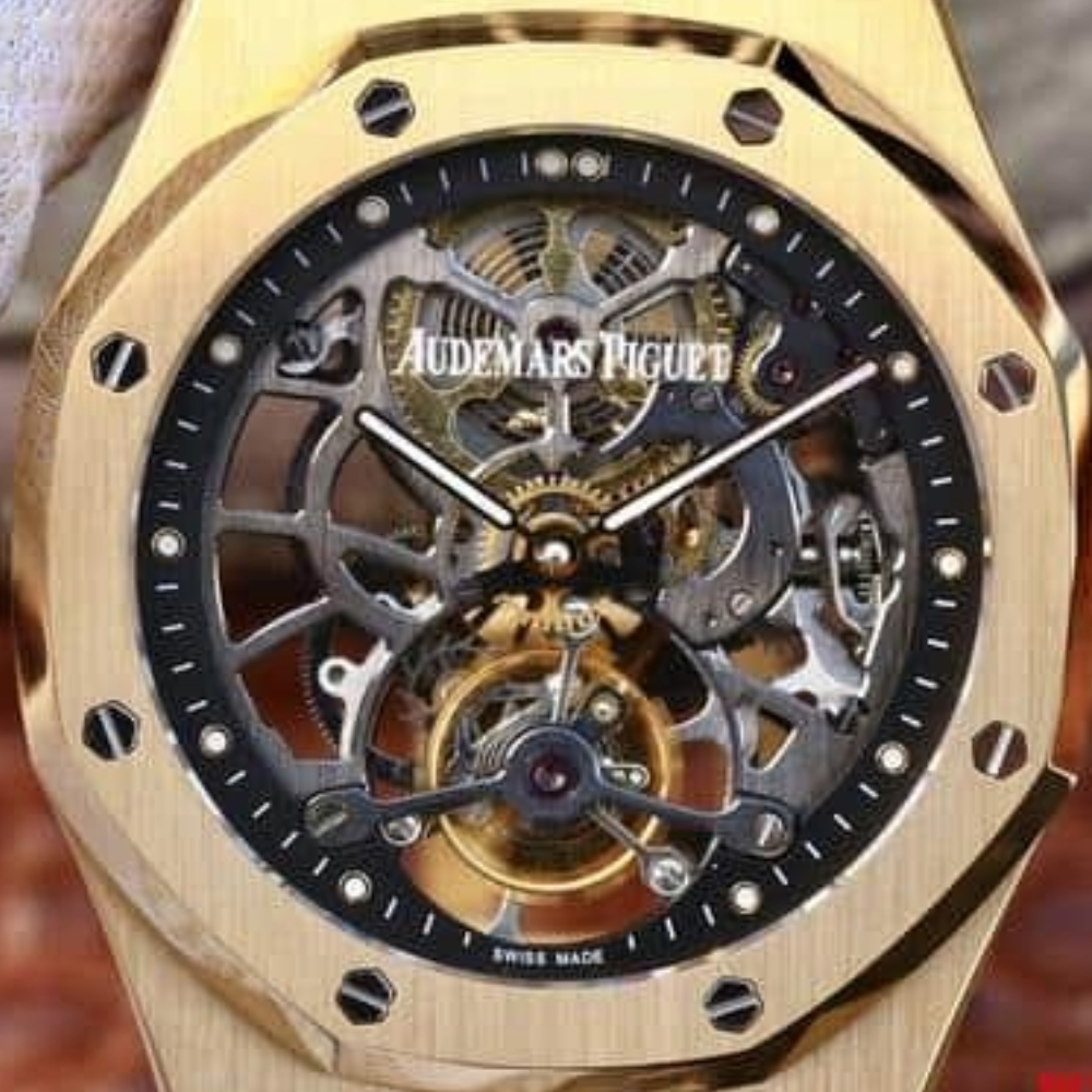 APF공장 오데마피게 로얄오크 Extra-Plate 스켈레톤 투르비옹 옐로우골드 금통 V2 41mm 26518