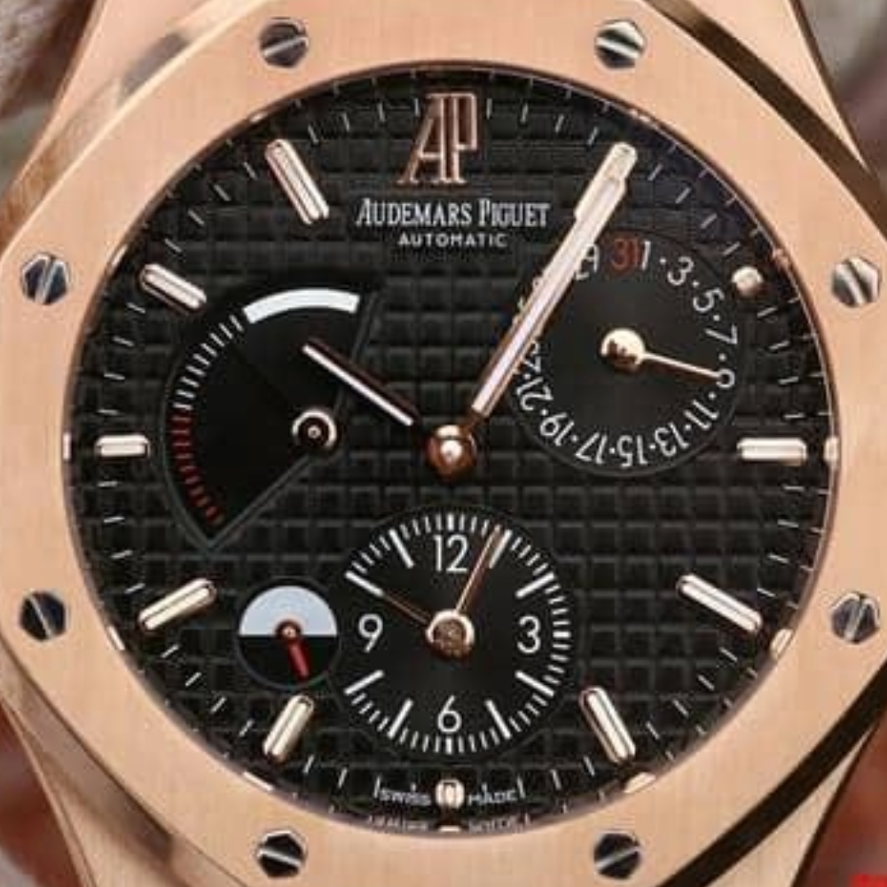 TWA공장 오데마피게 로얄오크 블랙 텍스처 다이얼 로즈골드 금통 41mm 26120