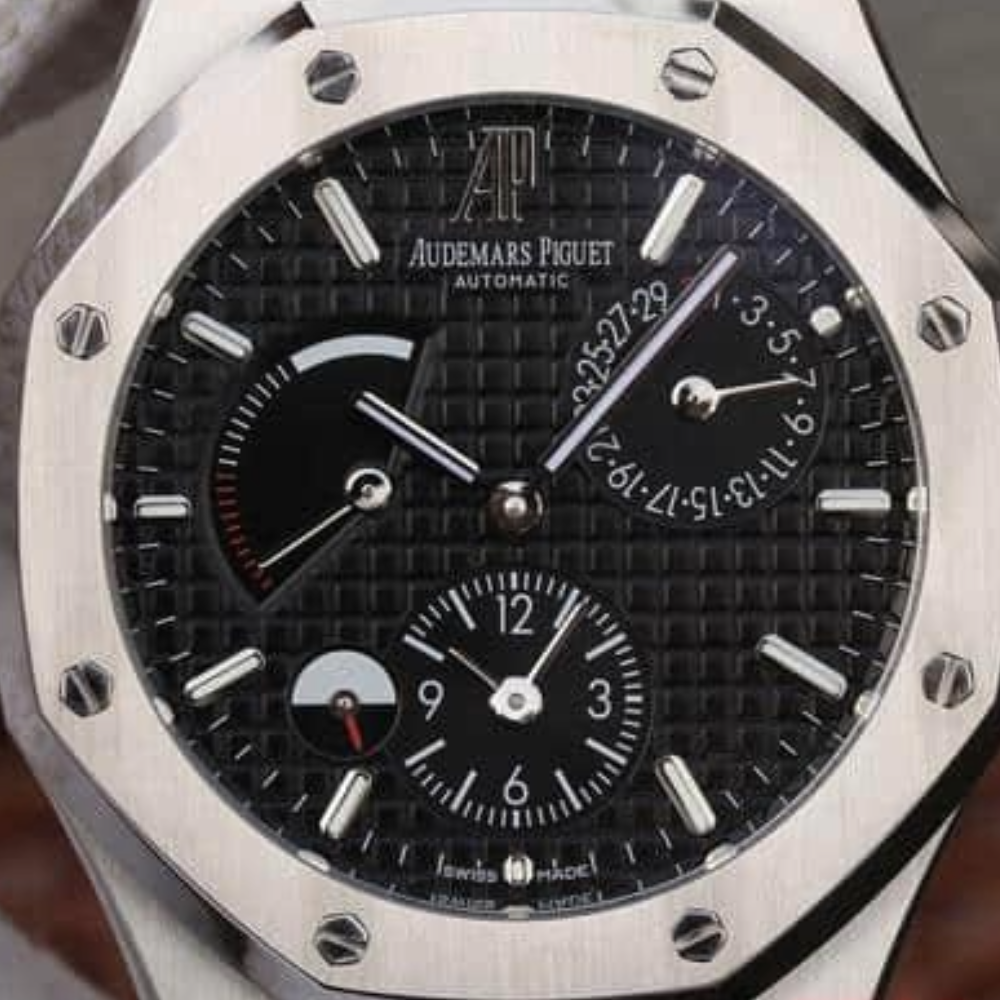 TWA공장 오데마피게 로얄오크 블랙 텍스처 다이얼 스틸 SS 브레이슬릿 41mm 26120