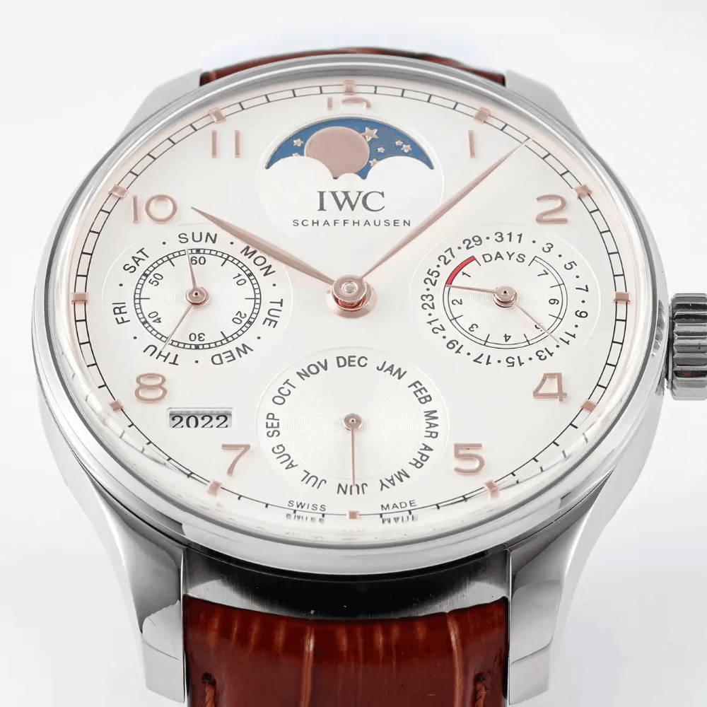 APS공장 IWC 포르투기저 퍼페츄얼 캘린더 상하이 스토어 스페셜 에디션 화이트 다이얼 44mm IW503307